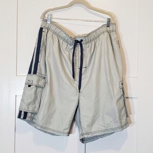 Kanu Surf Swim Trunks Barracuda Silver Gray & Navy NEW Size 3X